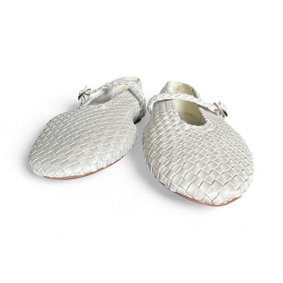 House of Harlow 1960 Bistro Woven Mary Jane Flats in Wheat Size 8.5 - Picture 4 of 9